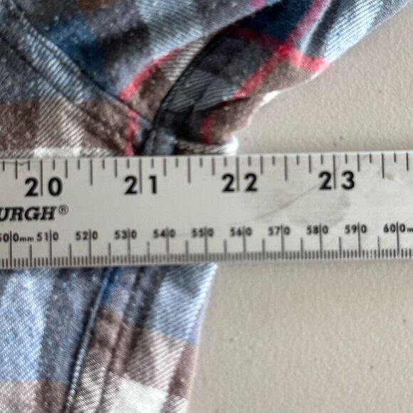 J. Crew Flannel Button Up Shirt Mens M Red Blue LS Plaid Gorpcore Outdoor - Picture 9 of 10